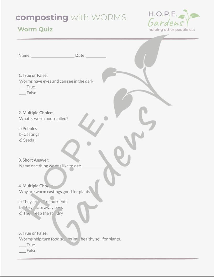 🪱 Worm Composting Lesson (Digital Download)
