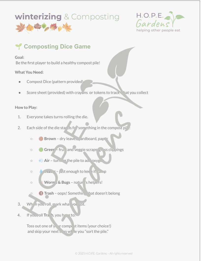Winterizing Your Garden – Nature-Based Lesson + Slide Lesson (Digital Download)